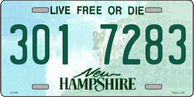 NH license plate 3017283