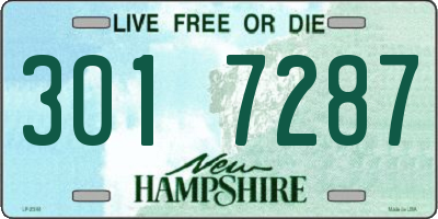 NH license plate 3017287