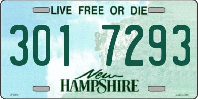 NH license plate 3017293