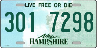 NH license plate 3017298
