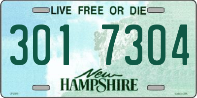 NH license plate 3017304