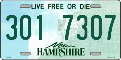 NH license plate 3017307