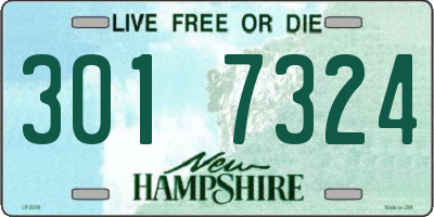 NH license plate 3017324