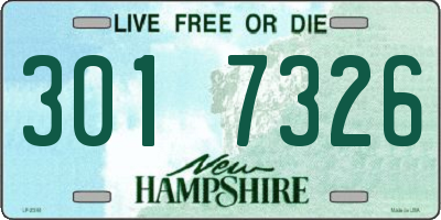 NH license plate 3017326