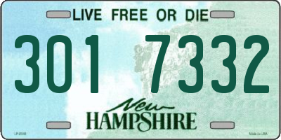 NH license plate 3017332