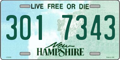 NH license plate 3017343