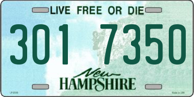 NH license plate 3017350