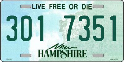 NH license plate 3017351