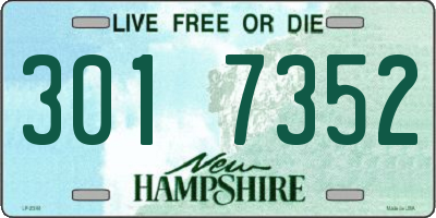 NH license plate 3017352