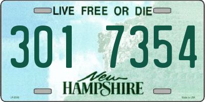 NH license plate 3017354