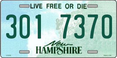 NH license plate 3017370