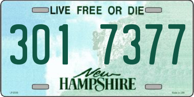 NH license plate 3017377