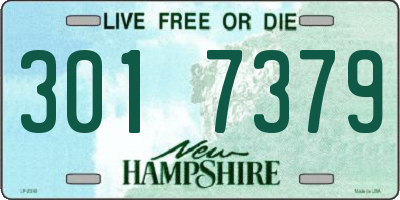 NH license plate 3017379