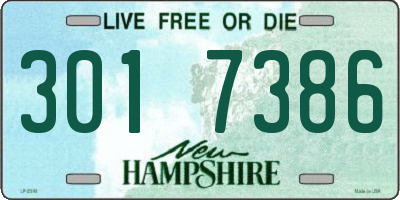 NH license plate 3017386