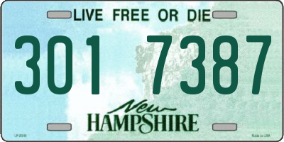 NH license plate 3017387