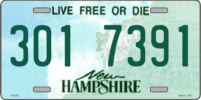 NH license plate 3017391