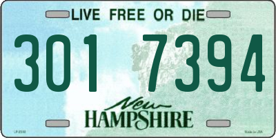 NH license plate 3017394