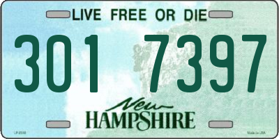 NH license plate 3017397