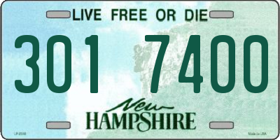NH license plate 3017400