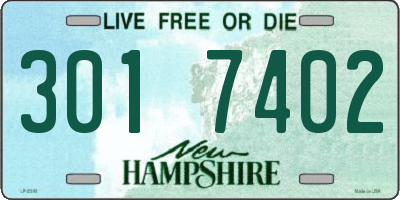 NH license plate 3017402