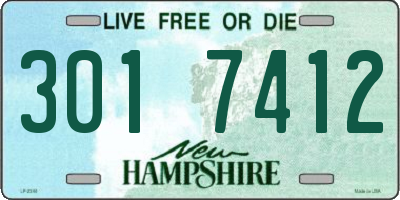 NH license plate 3017412