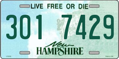 NH license plate 3017429