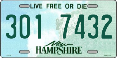 NH license plate 3017432