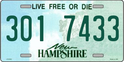 NH license plate 3017433