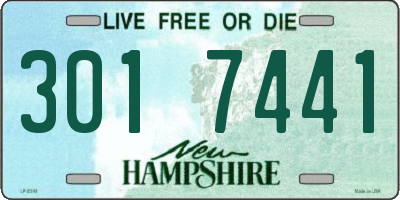 NH license plate 3017441