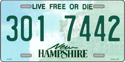 NH license plate 3017442