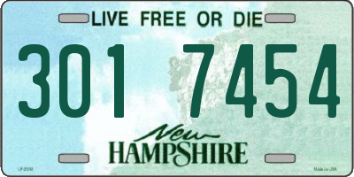 NH license plate 3017454