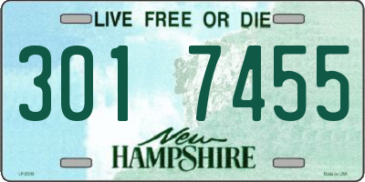 NH license plate 3017455