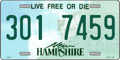 NH license plate 3017459
