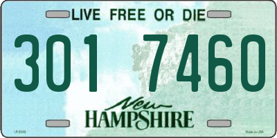 NH license plate 3017460