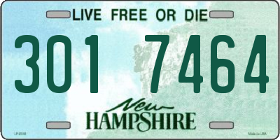 NH license plate 3017464
