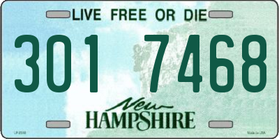 NH license plate 3017468