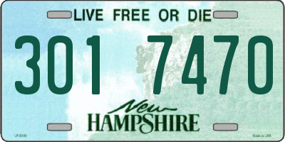 NH license plate 3017470