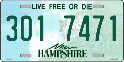 NH license plate 3017471