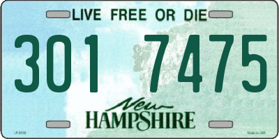 NH license plate 3017475