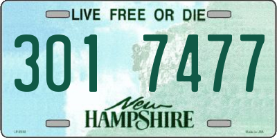 NH license plate 3017477