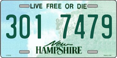 NH license plate 3017479
