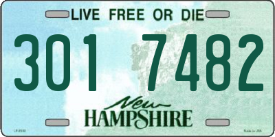 NH license plate 3017482