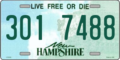 NH license plate 3017488