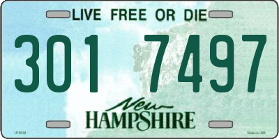 NH license plate 3017497