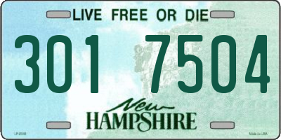 NH license plate 3017504