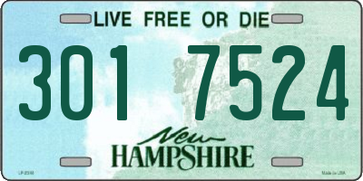 NH license plate 3017524