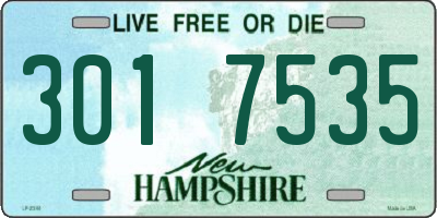 NH license plate 3017535