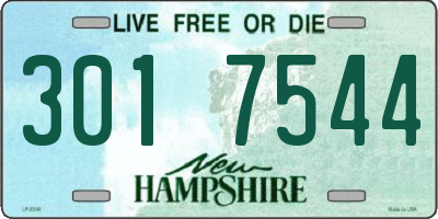 NH license plate 3017544