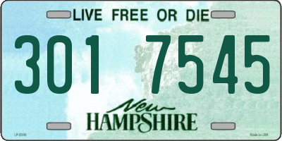 NH license plate 3017545