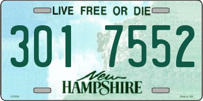 NH license plate 3017552